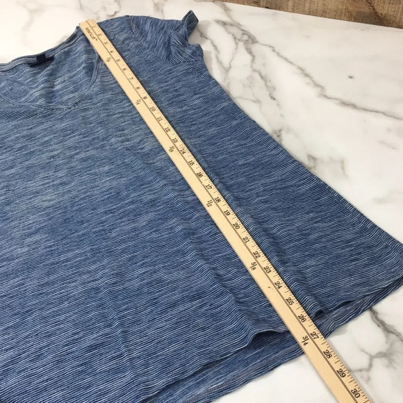 Pure J. Jill Indigo Blue Space Dye Cotton T Shirt Womens XSP Short Sleeve Tee - Picture 10 of 10